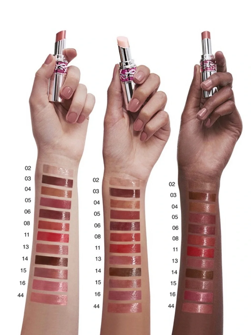 YSL Loveshine Candy Glaze Lip Gloss Stick in Showcasing Nude